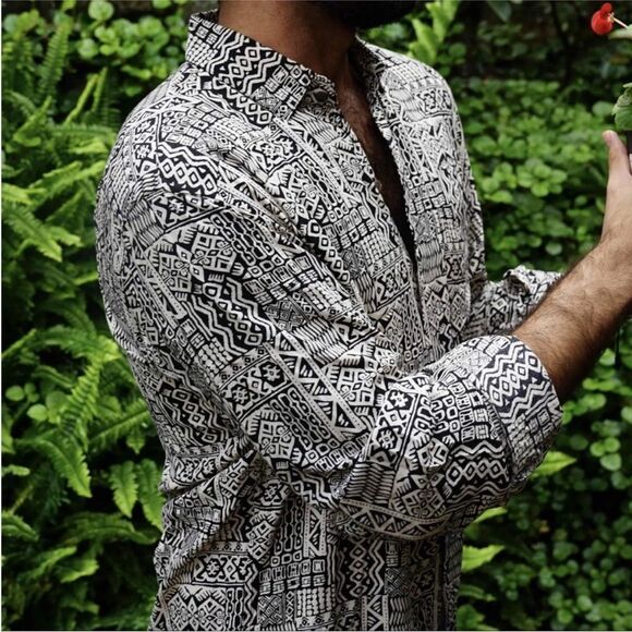 Kenny Flowers Long Sleeve Button Up Shirt Size Large New - Picture 12 of 12